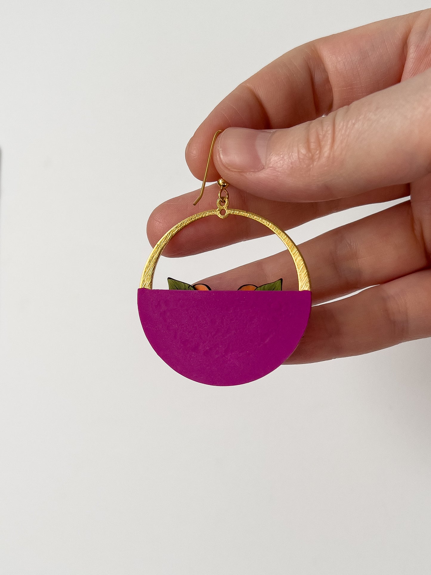 Golden Hoop Dangles