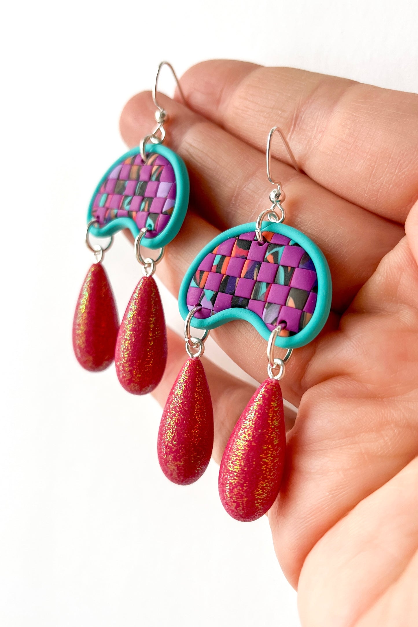 Beaded Fabiola Dangles - BlueBassoon Handmade