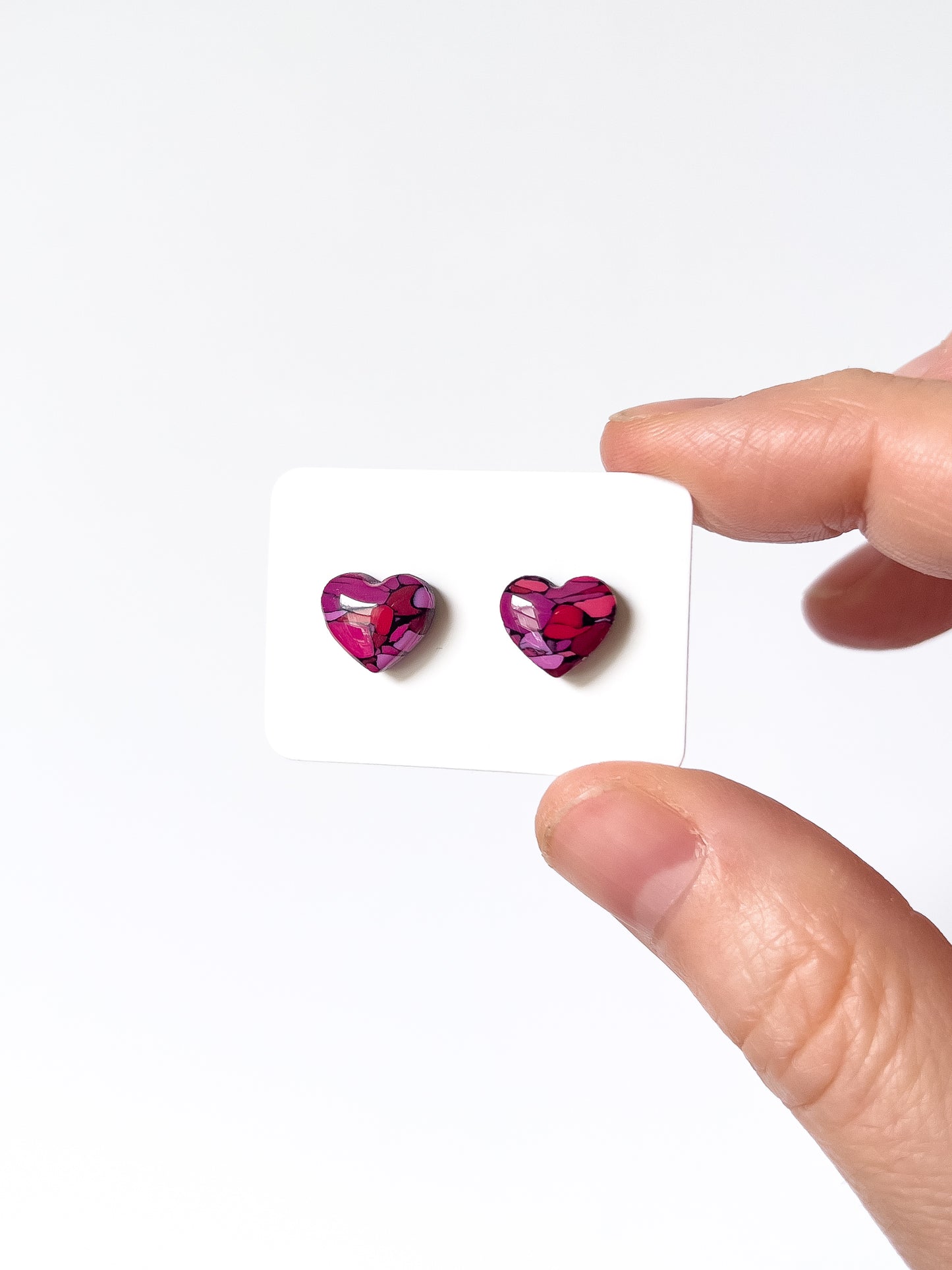 Resin Heart Studs