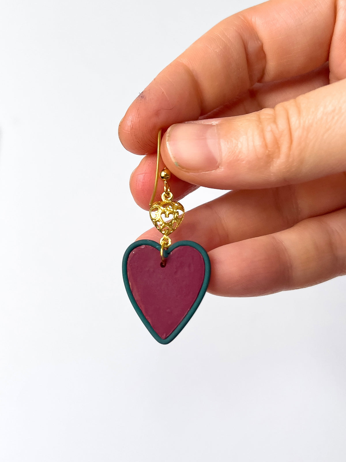 Autumn Forage Heart Dangles