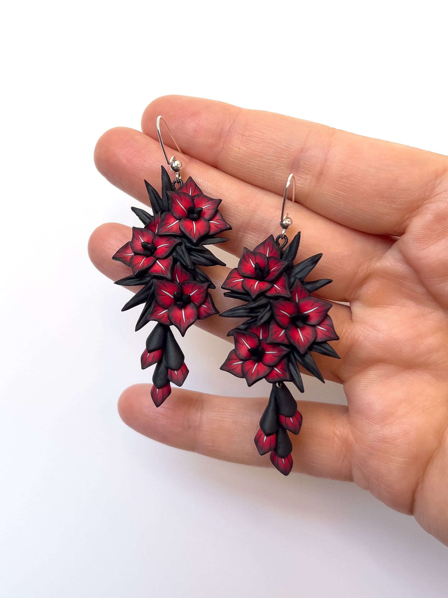 Vampire Gladiolus Bouquet Dangles - BlueBassoon Handmade