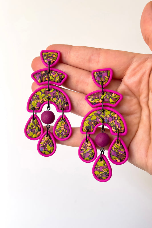 Green Confetti Ultra Nancy - BlueBassoon Handmade