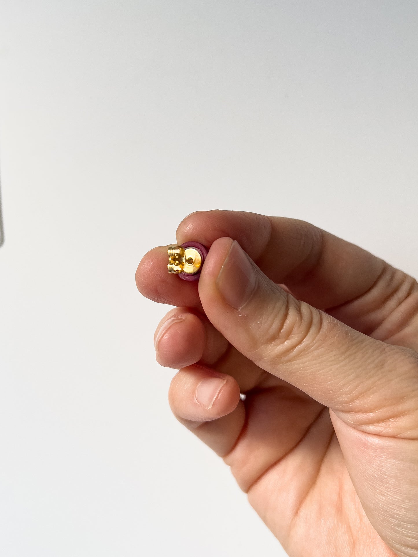 Red Bargello Mini Studs