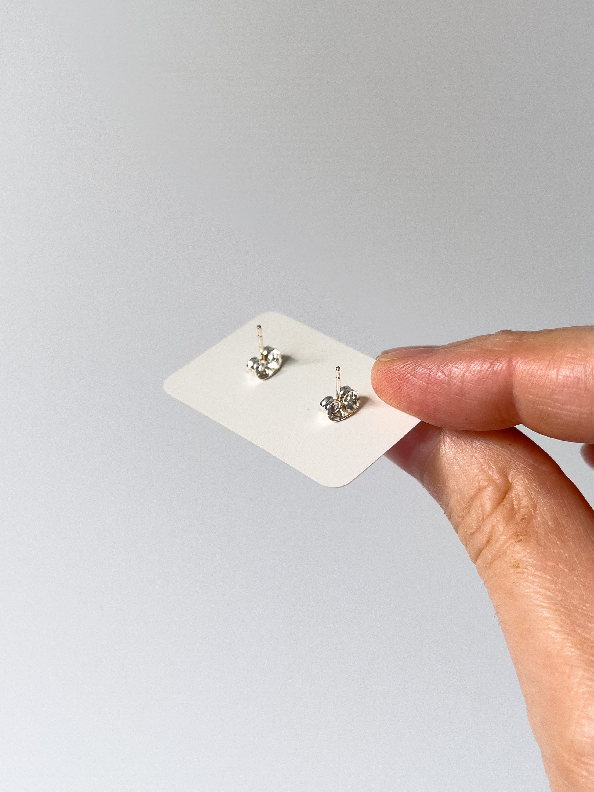 Orange and Pink Tiny Flower Studs - BlueBassoon Handmade