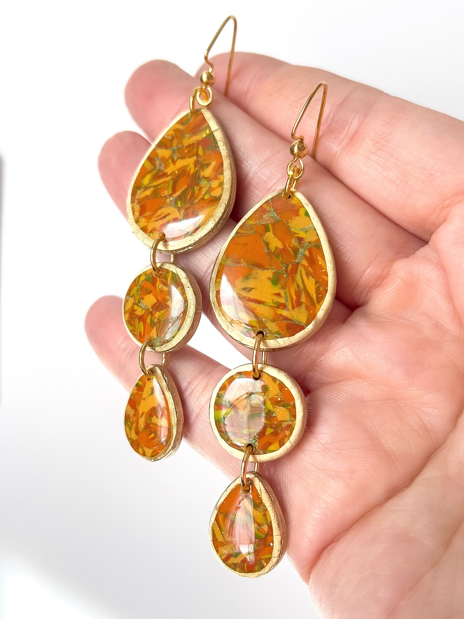 Autumn Confetti River Dangles - BlueBassoon Handmade