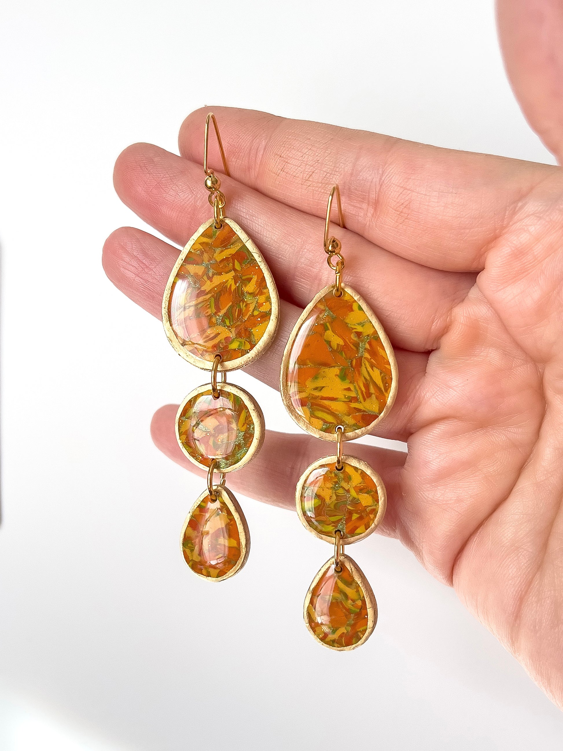 Autumn Confetti River Dangles - BlueBassoon Handmade