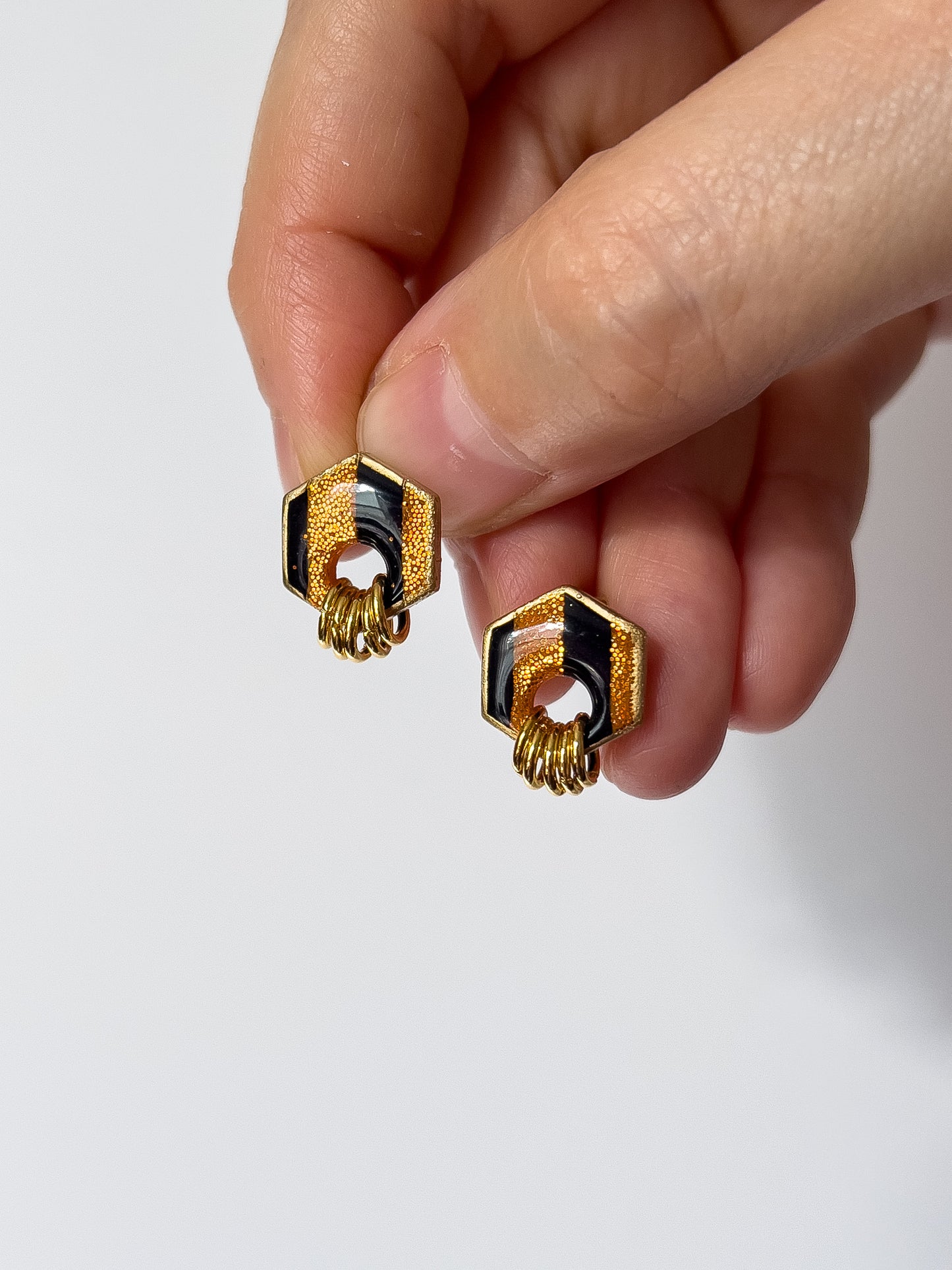 Small Hex Studs - BlueBassoon Handmade