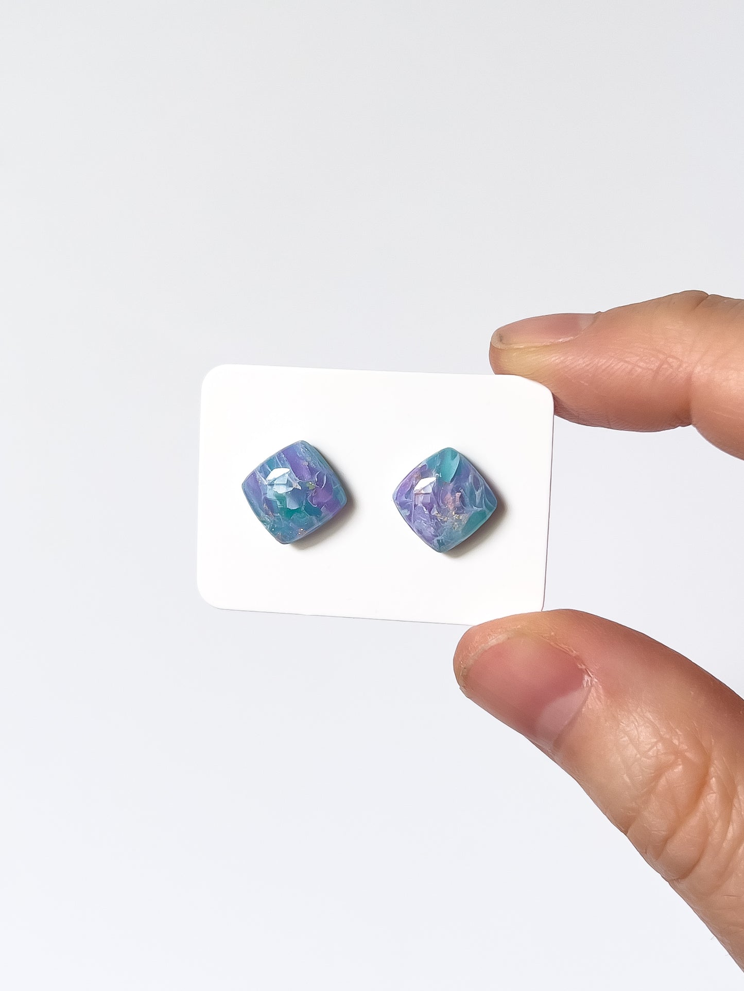 Moonstone Studs - BlueBassoon Handmade