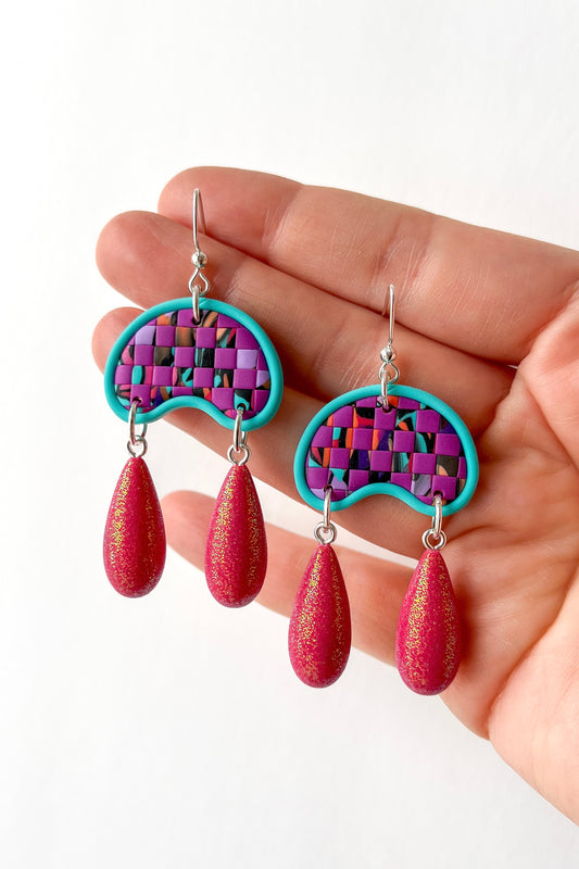 Beaded Fabiola Dangles - BlueBassoon Handmade