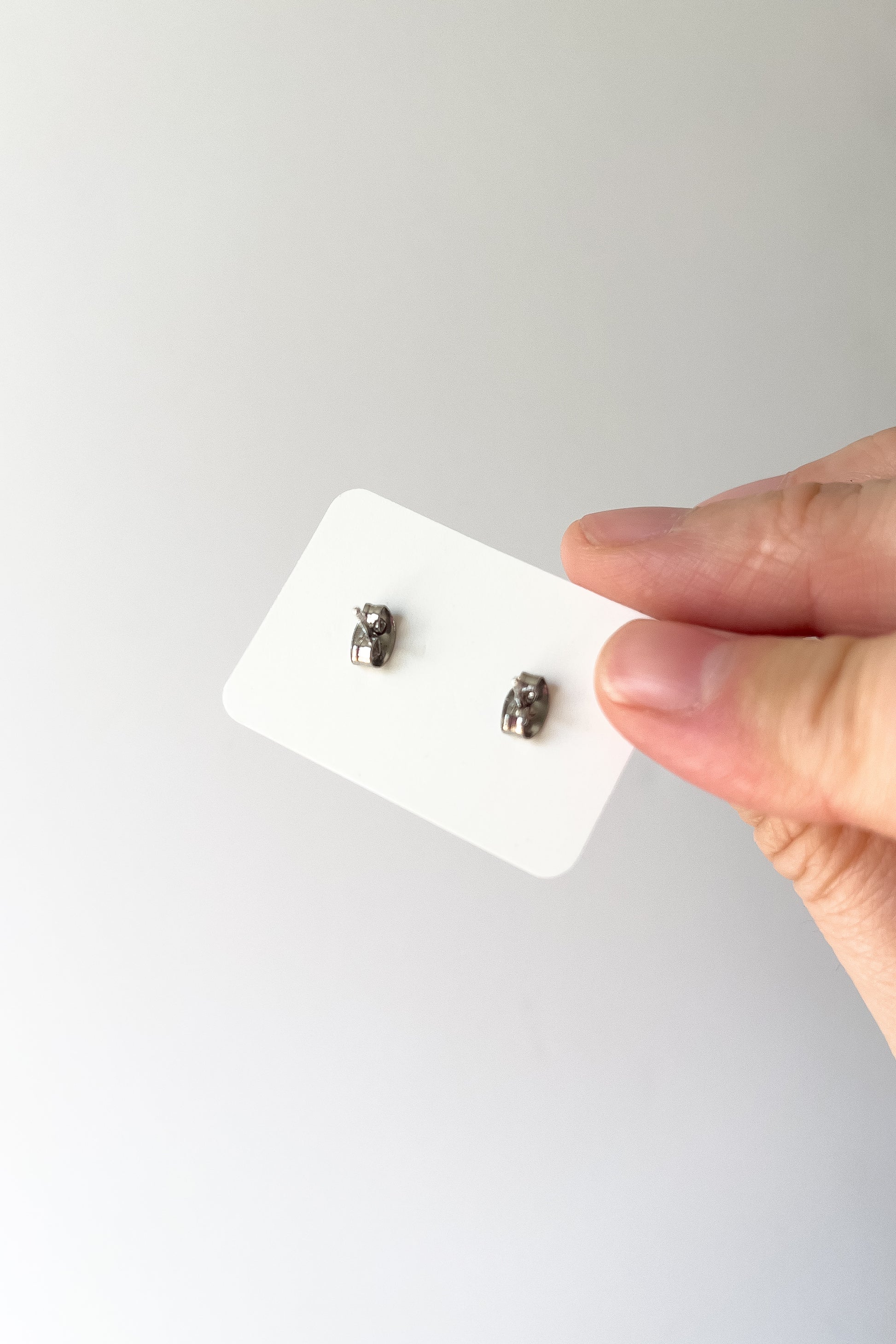 Black Glitter Skull Studs - BlueBassoon Handmade