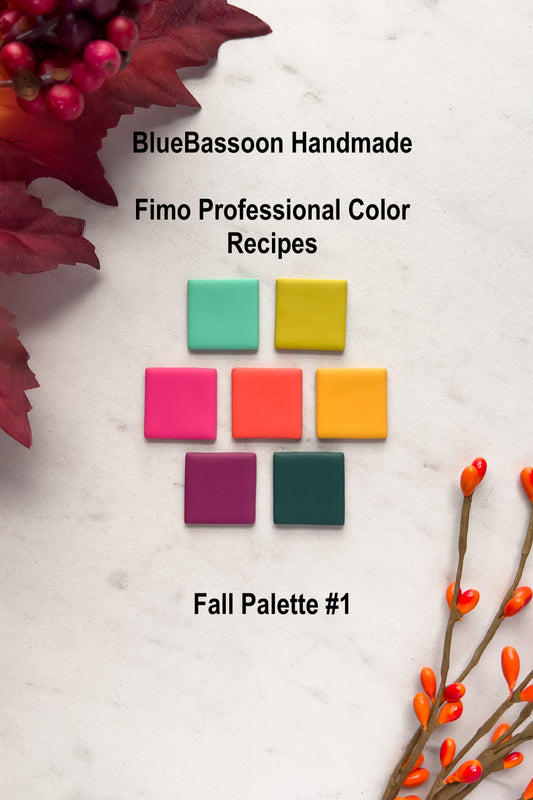 Fimo Color Recipes - Fall Color Palette #1 - BlueBassoon Handmade