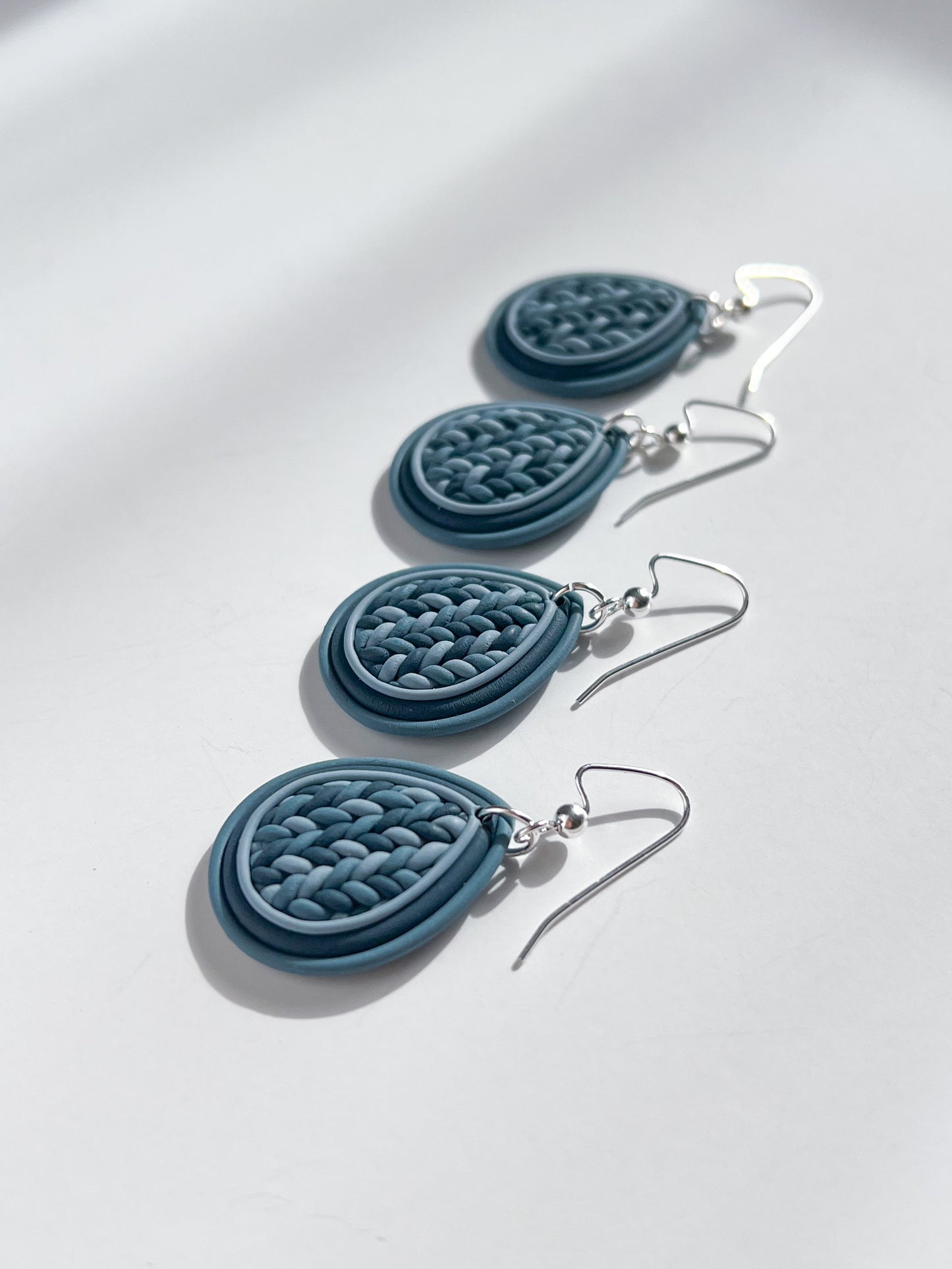 Blue Sweater Cabochon Dangles - BlueBassoon Handmade