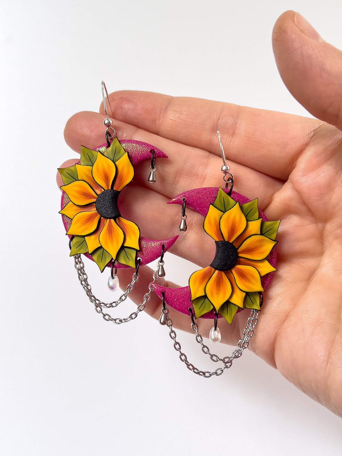 Pop Punk Sunflower Moons - BlueBassoon Handmade