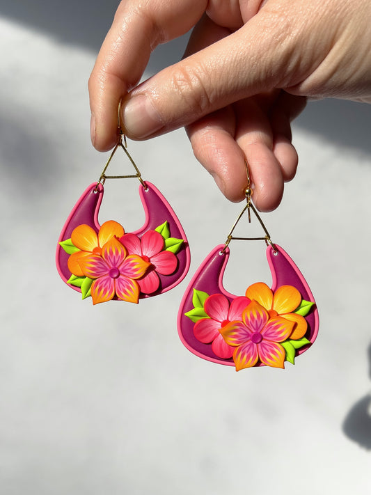 Citrus Fruit Basket Dangles - BlueBassoon Handmade