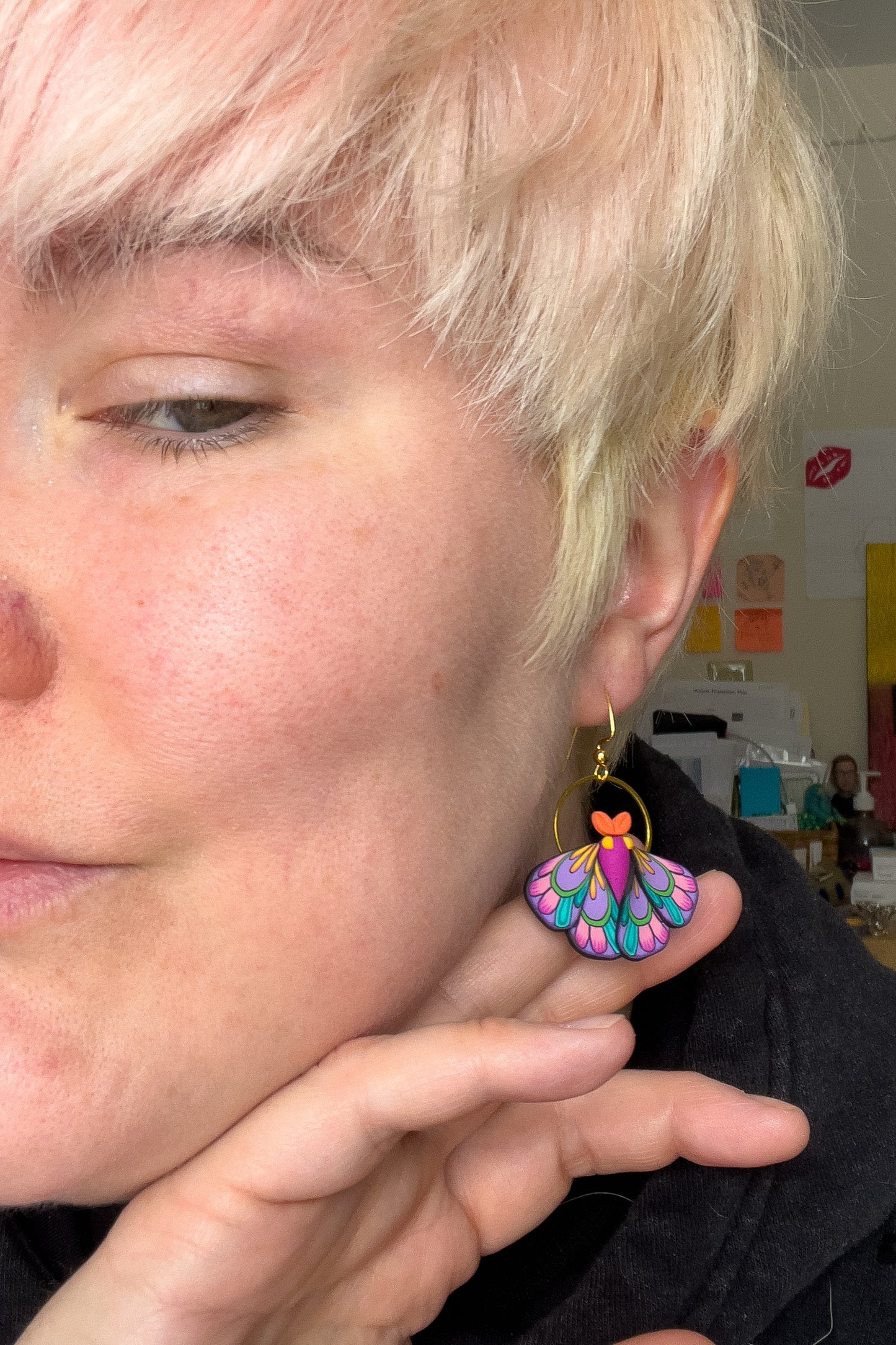 Mini Moth Earrings