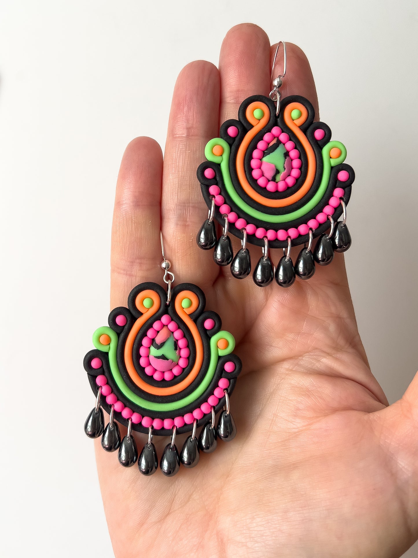 Neon Soutache Dangles