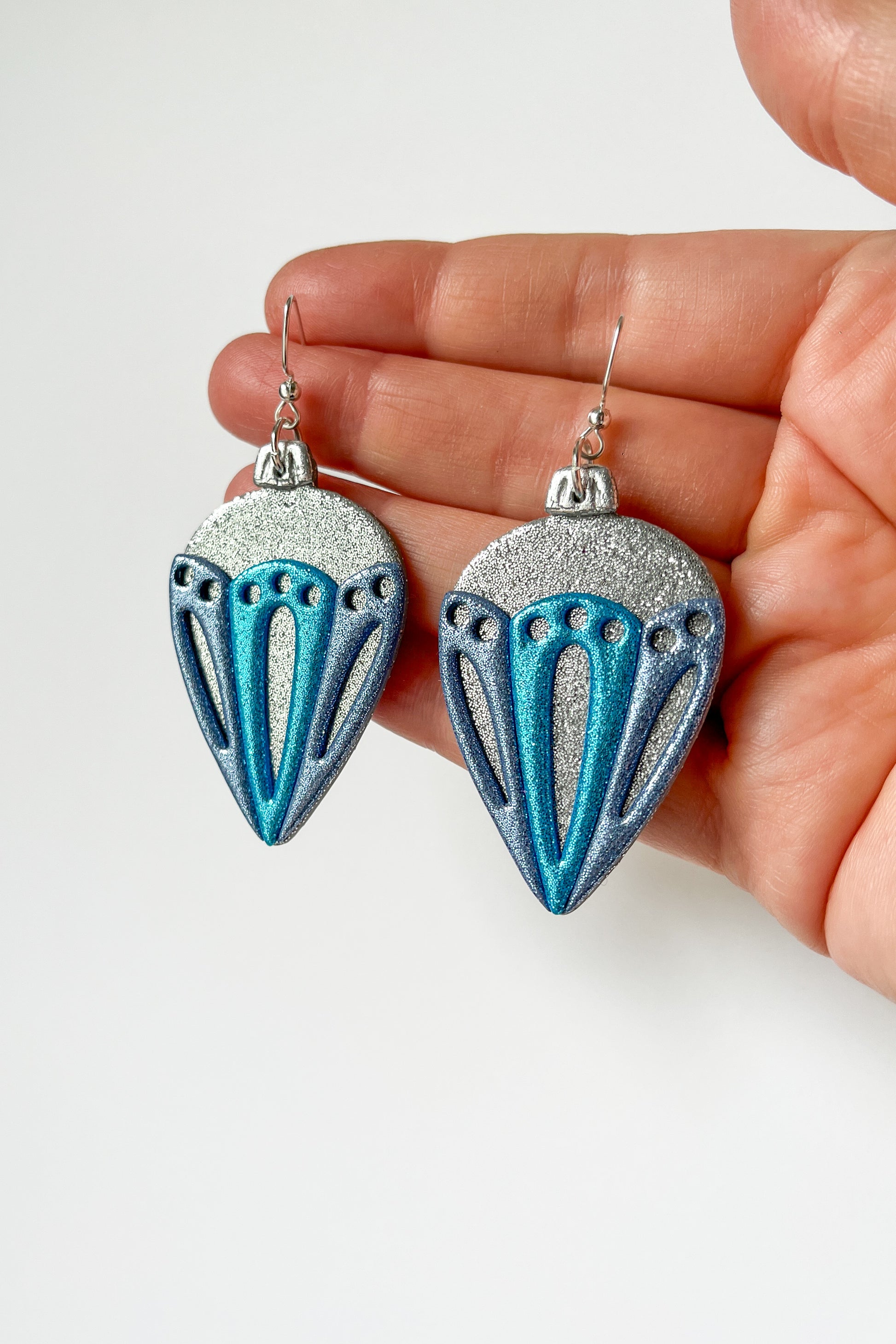 Blue/Silver Ornaments - BlueBassoon Handmade