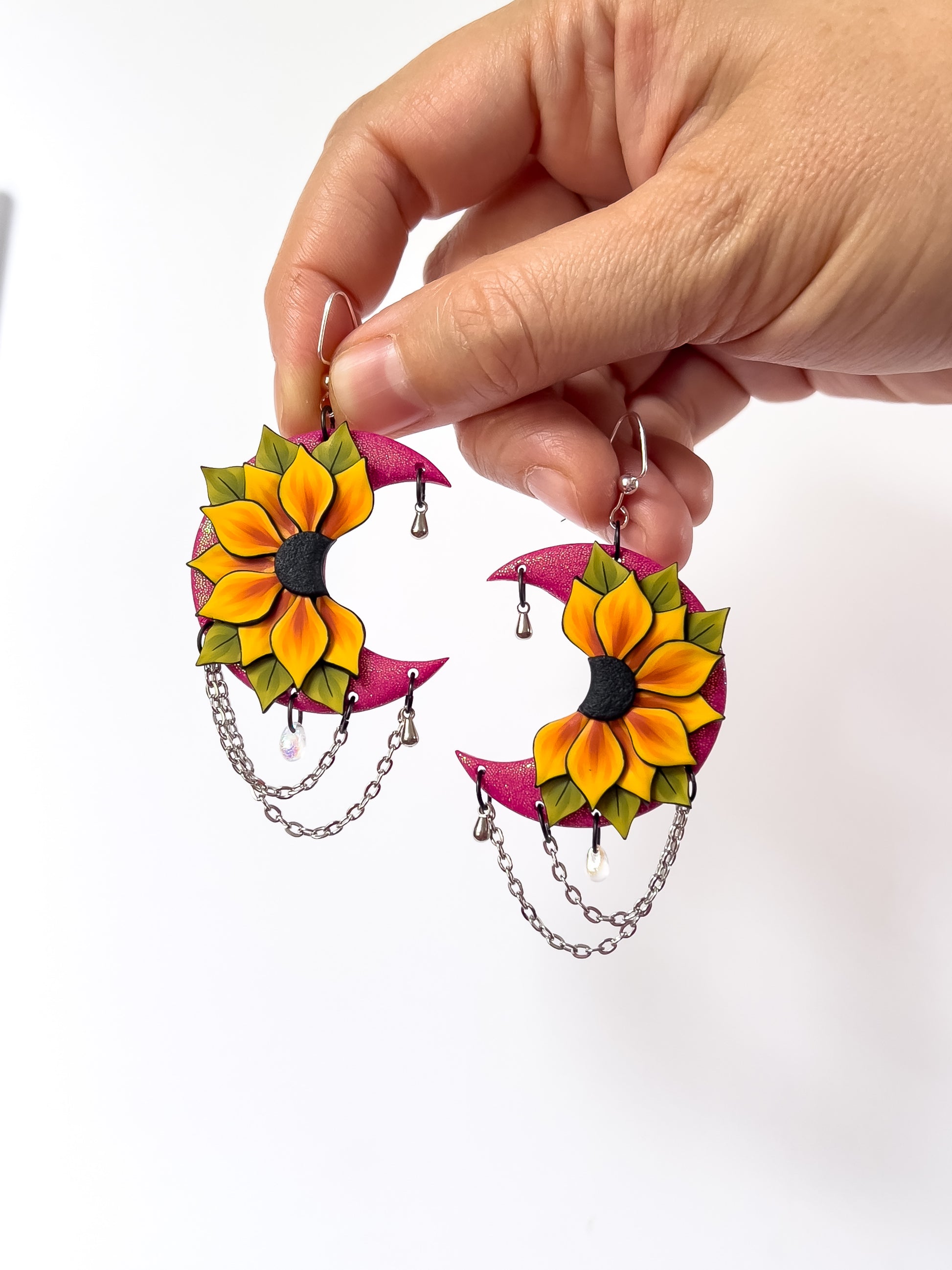 Pop Punk Sunflower Moons - BlueBassoon Handmade