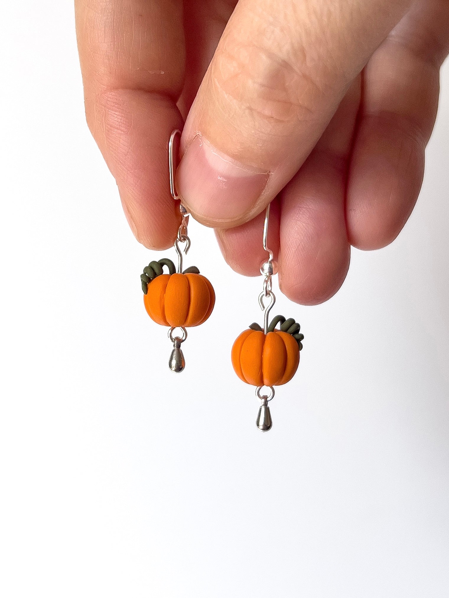 Teeny Tiny Pumpkin Earrings - BlueBassoon Handmade