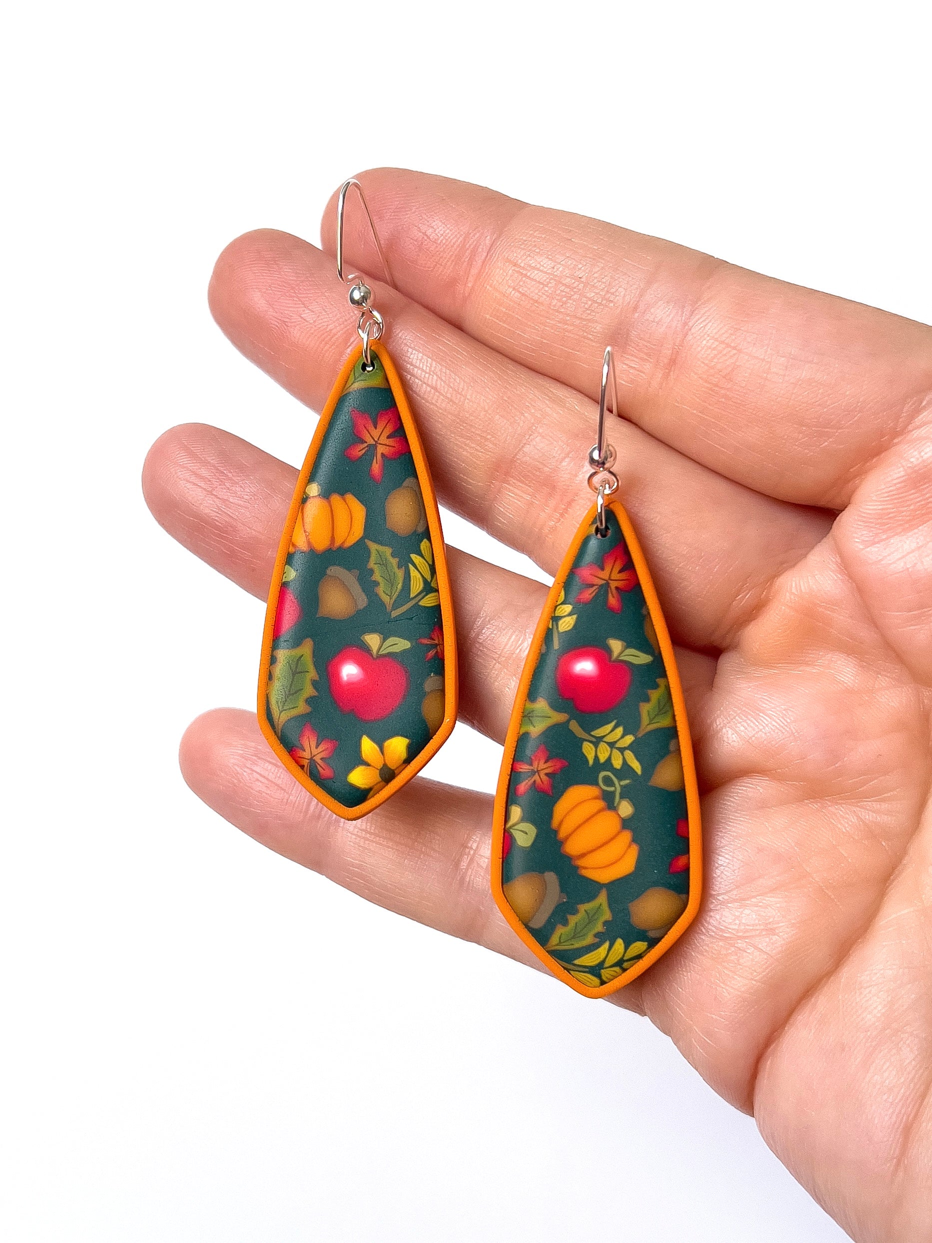 Harvest Festival Teardrop Dangles - BlueBassoon Handmade