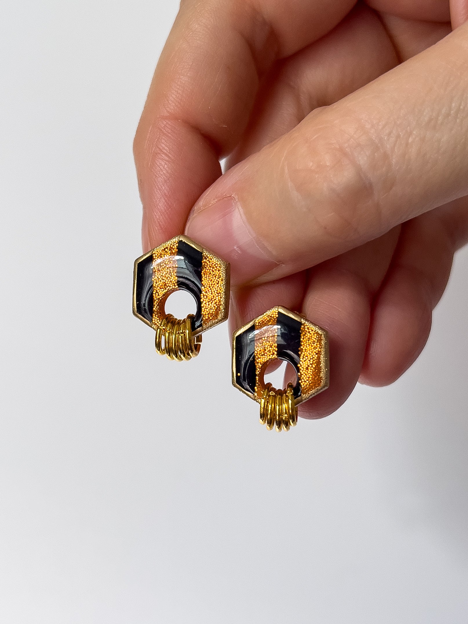 Large Hex Studs - BlueBassoon Handmade