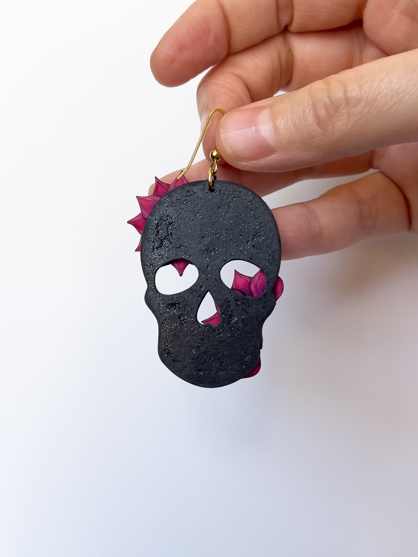 Chocolate Cherry Sunflower Skulls - BlueBassoon Handmade
