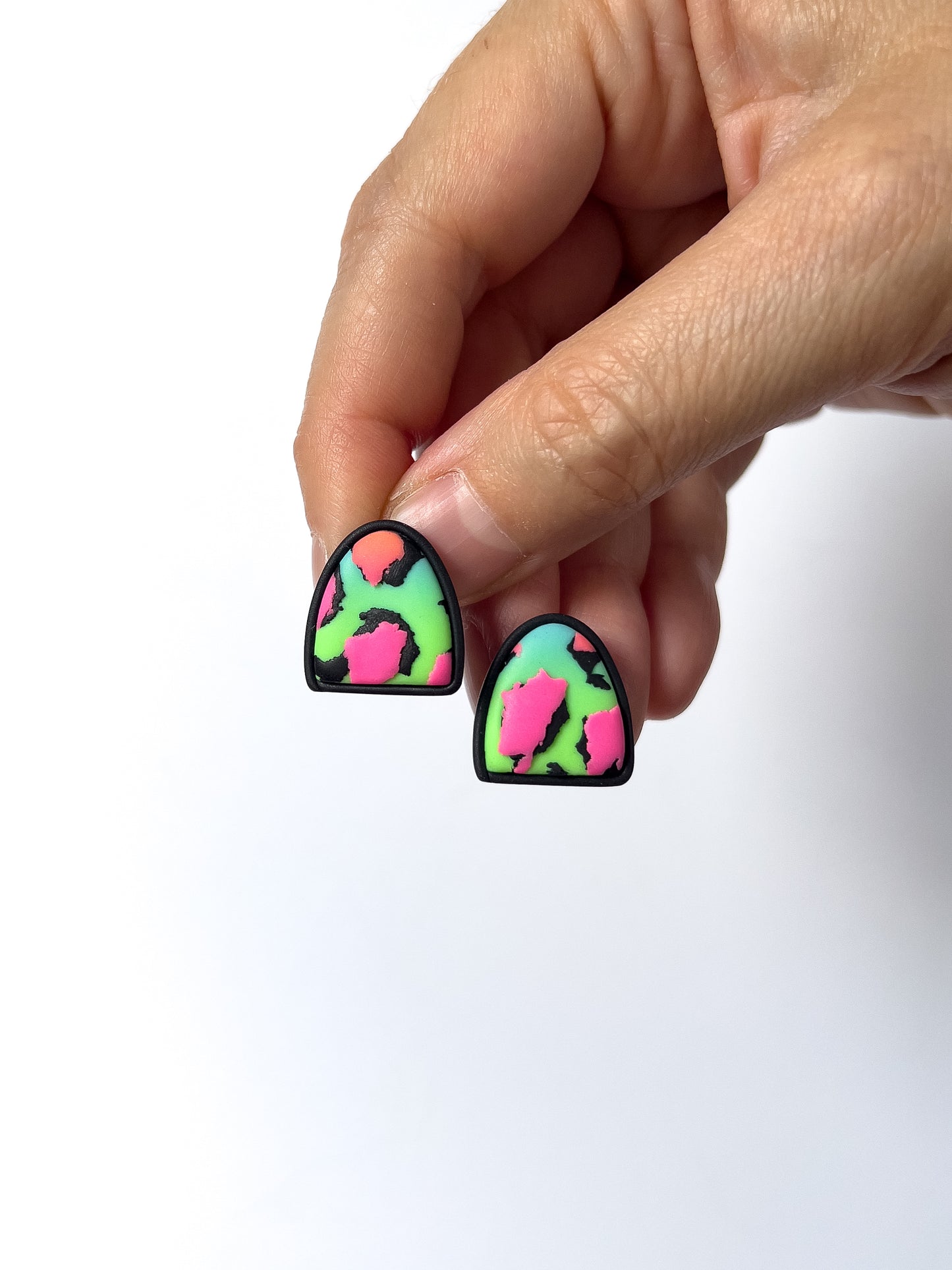 Green/Pink Neon Chunky Studs