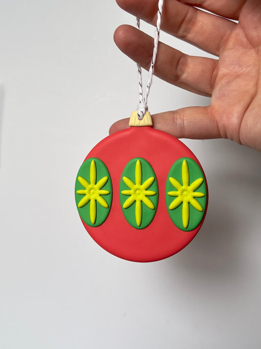 Retro Ornament - Star Ball - BlueBassoon Handmade