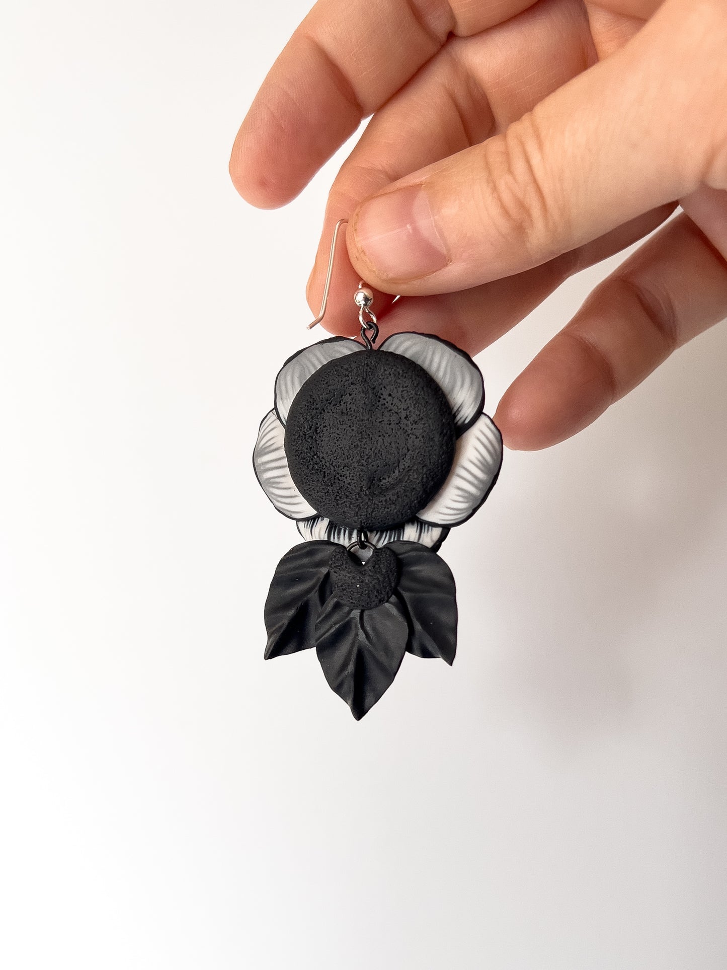 Ghost Pansy Dangles - BlueBassoon Handmade