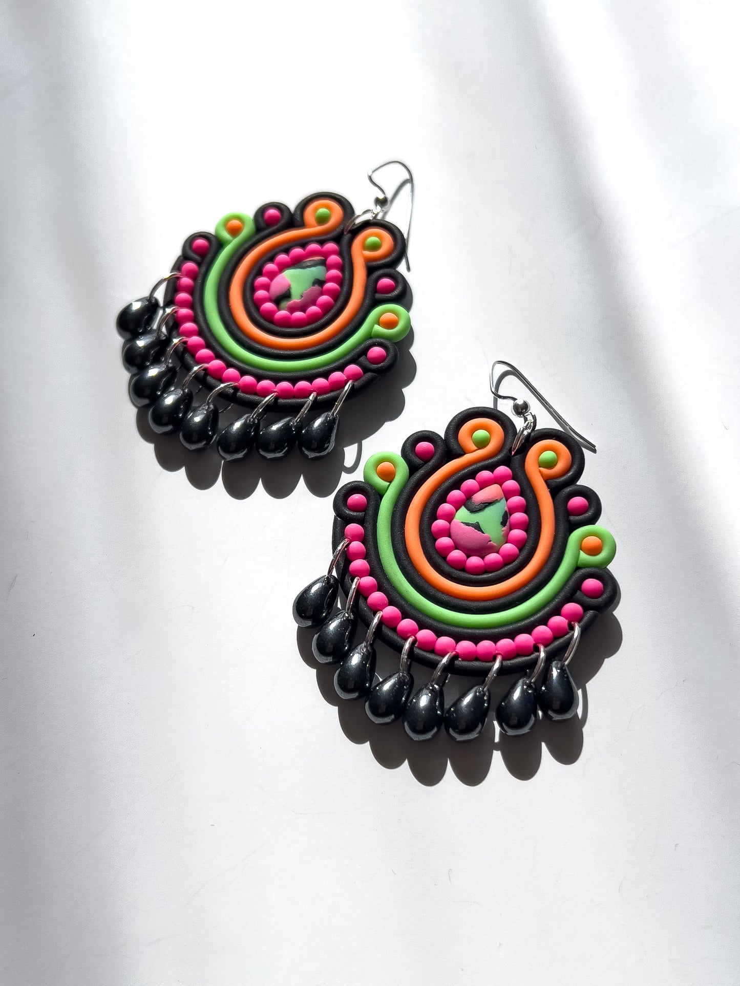 Neon Soutache Dangles