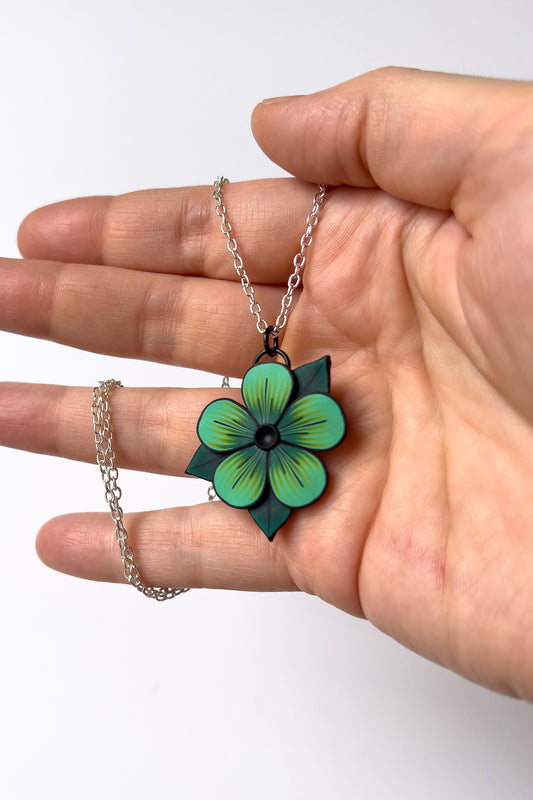 Green Flower Necklace