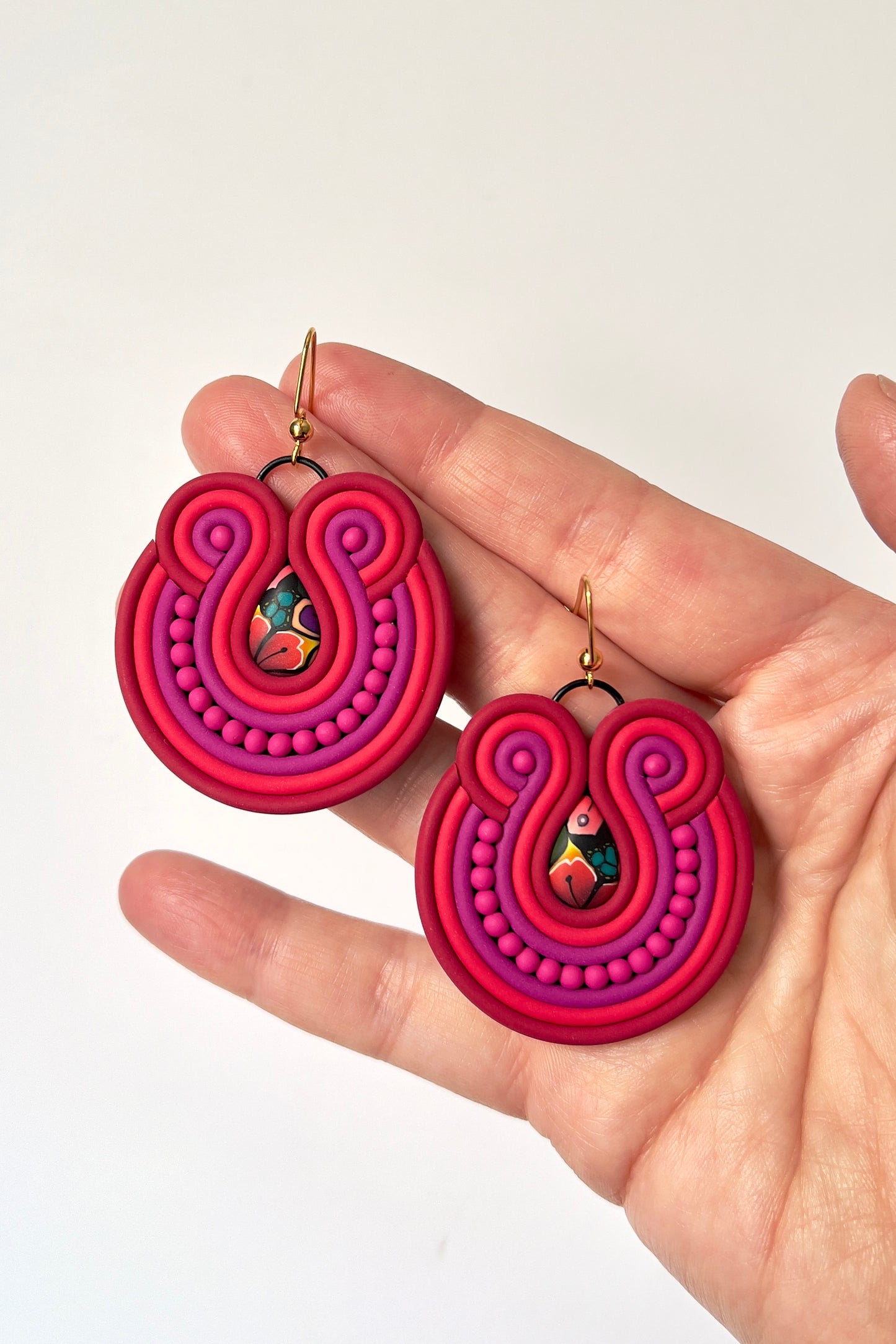 Romantic Soutache Dangles #7