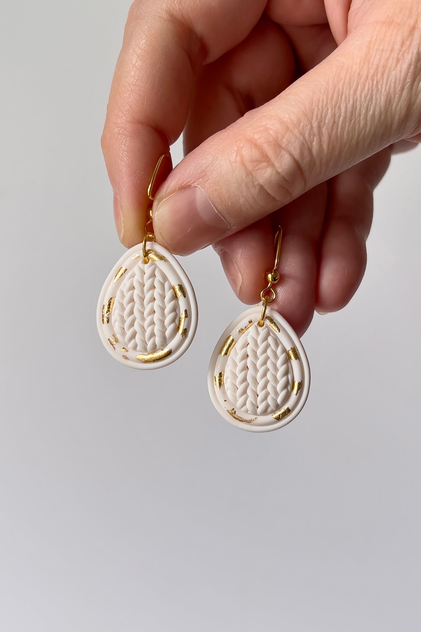 Gilded Sweater Dangles - Cream