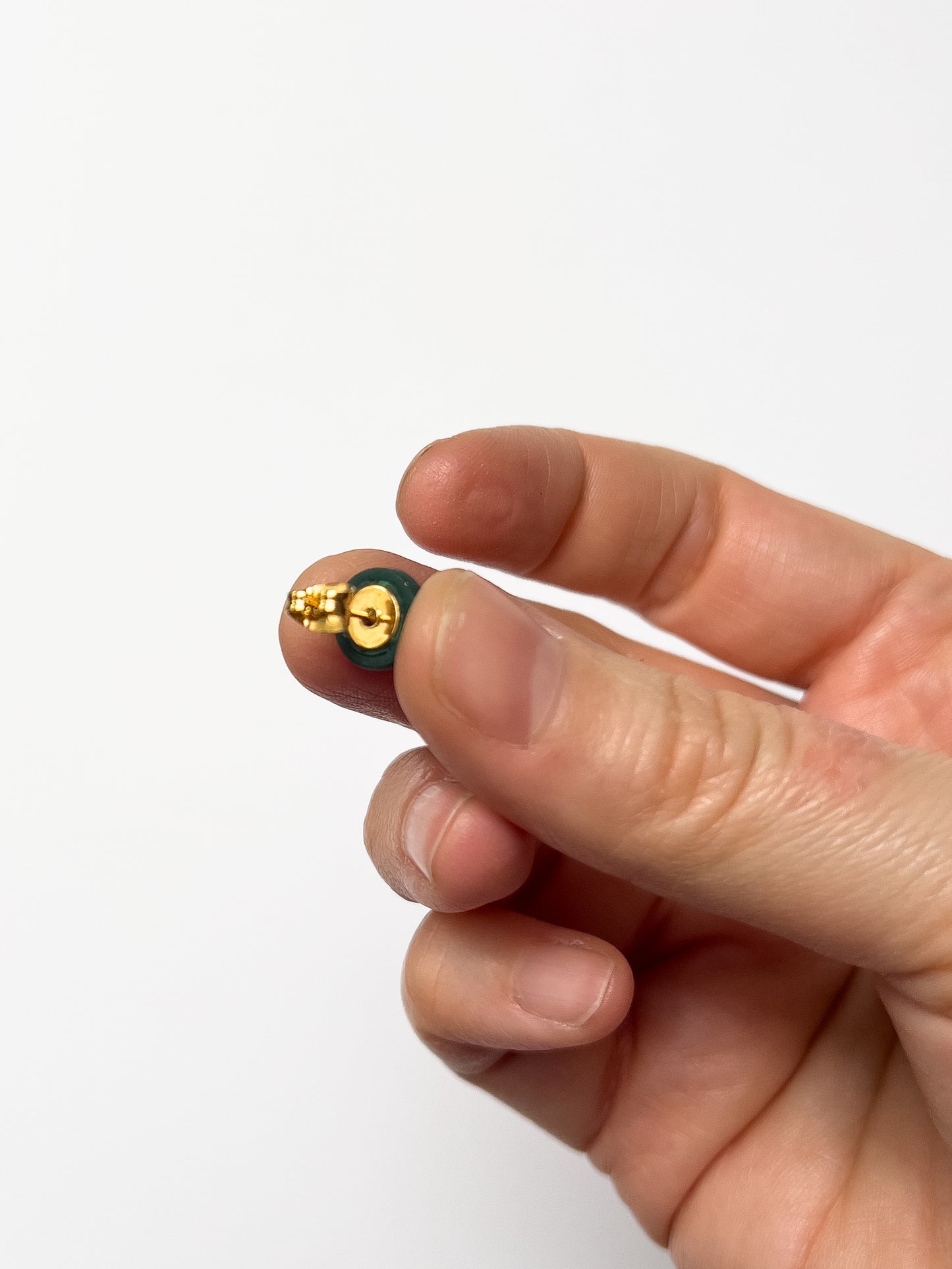 Green Bargello Mini Studs