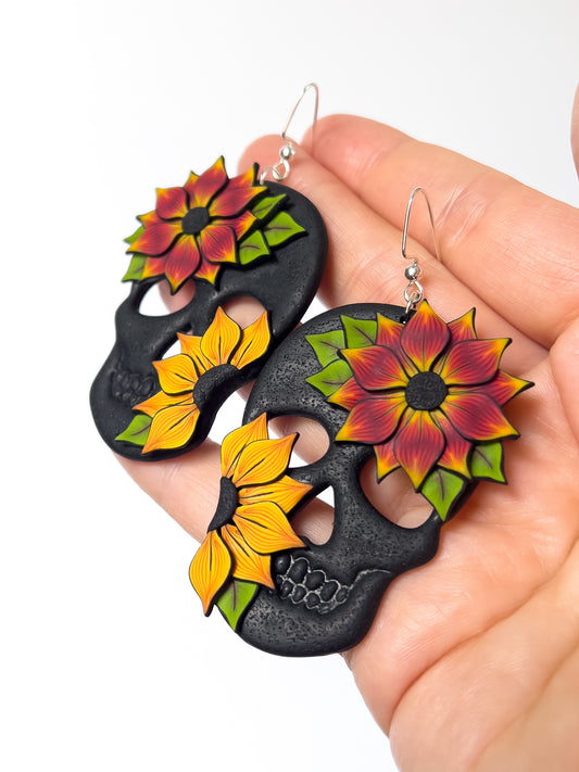 Sunflower Skulls - BlueBassoon Handmade