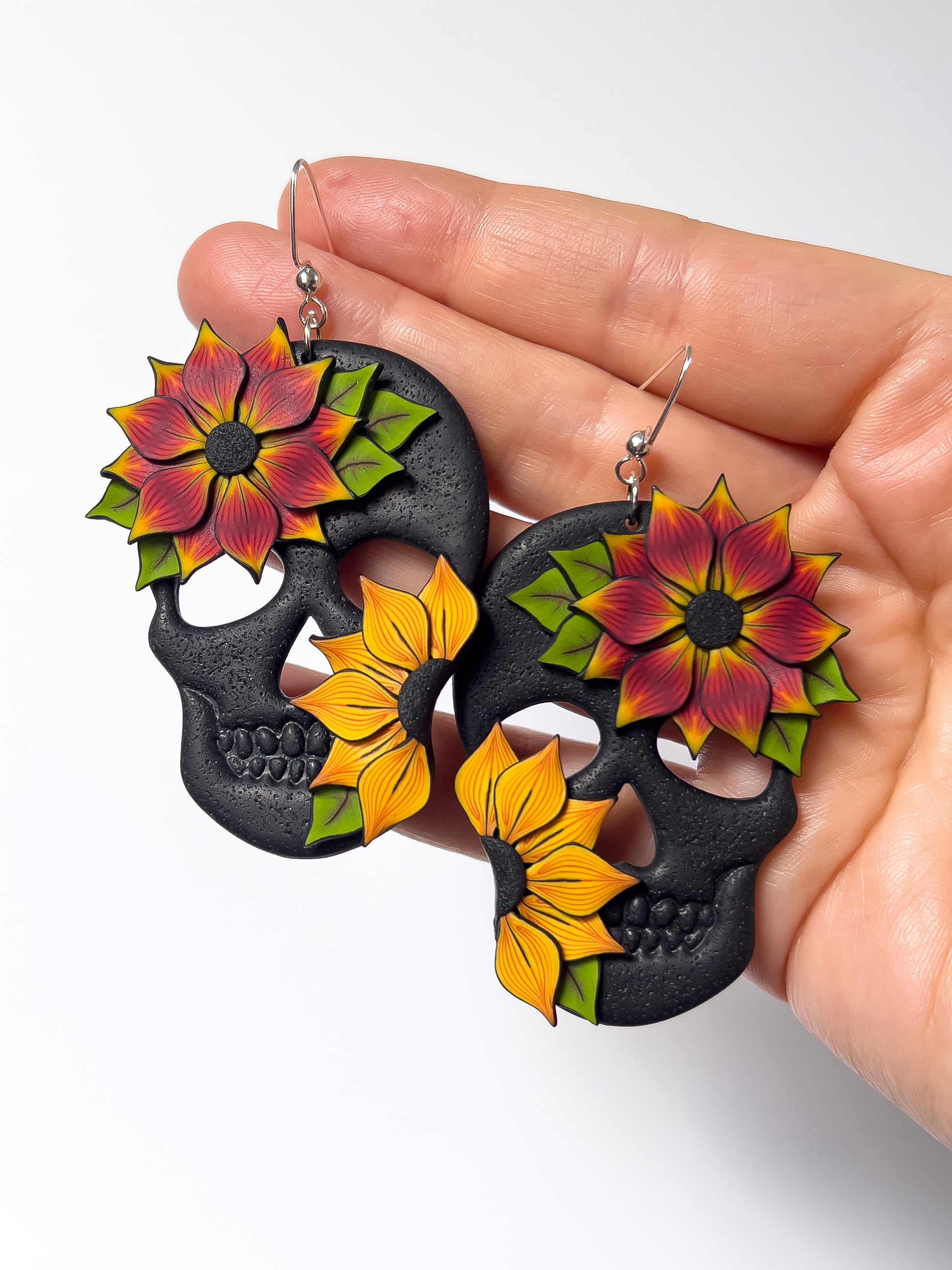Sunflower Skulls - BlueBassoon Handmade