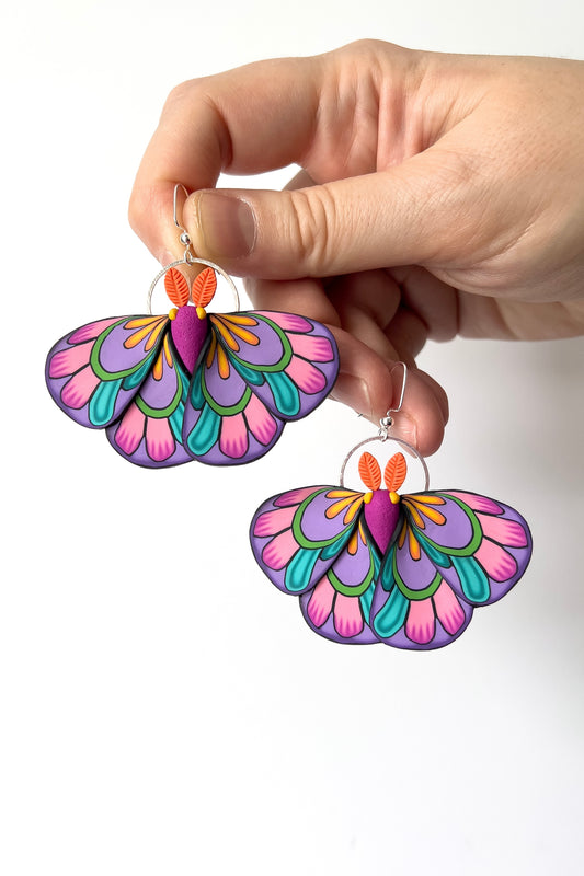 Large Moth Earrings