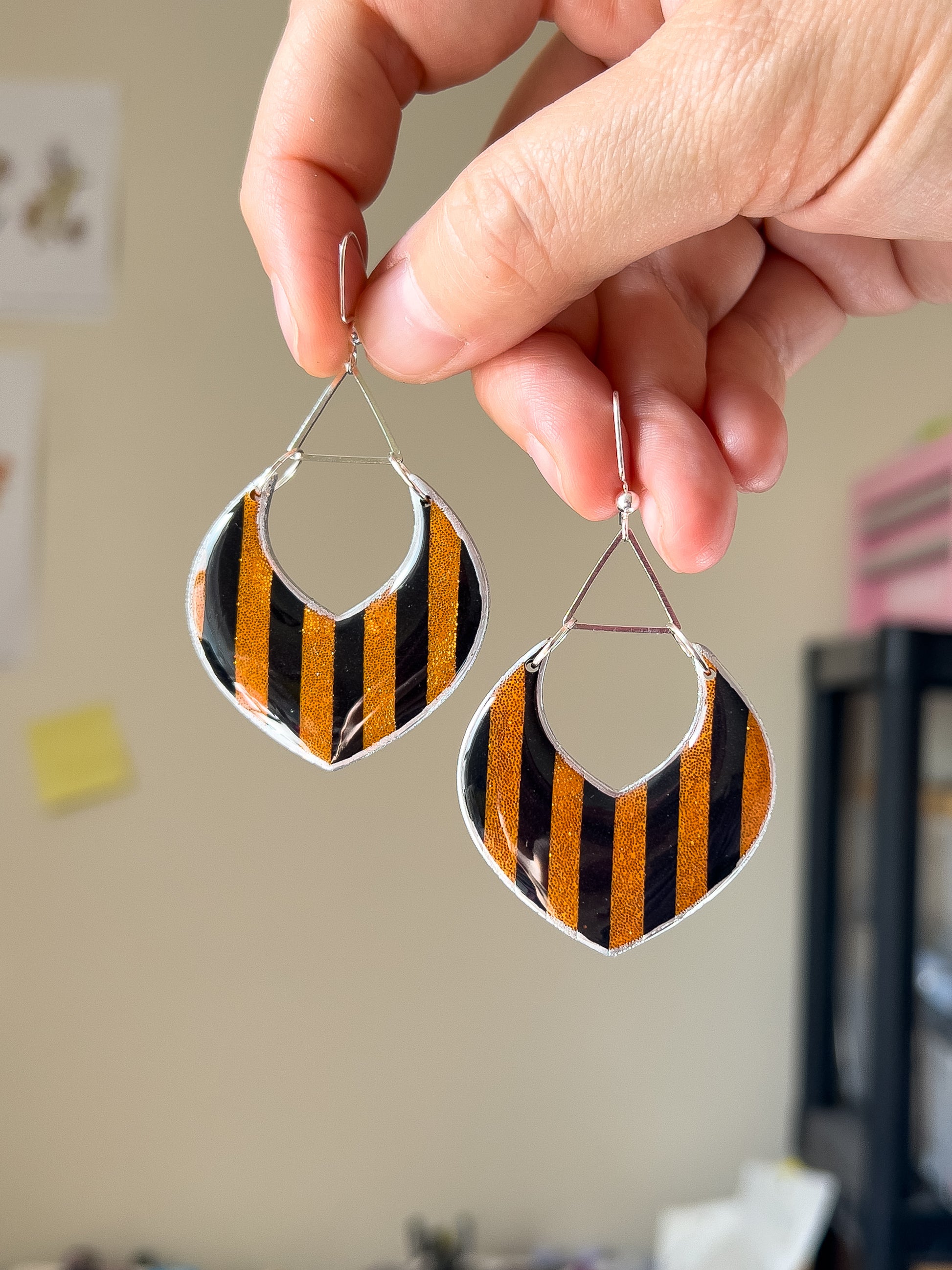 Cabaret Flame Dangles - BlueBassoon Handmade