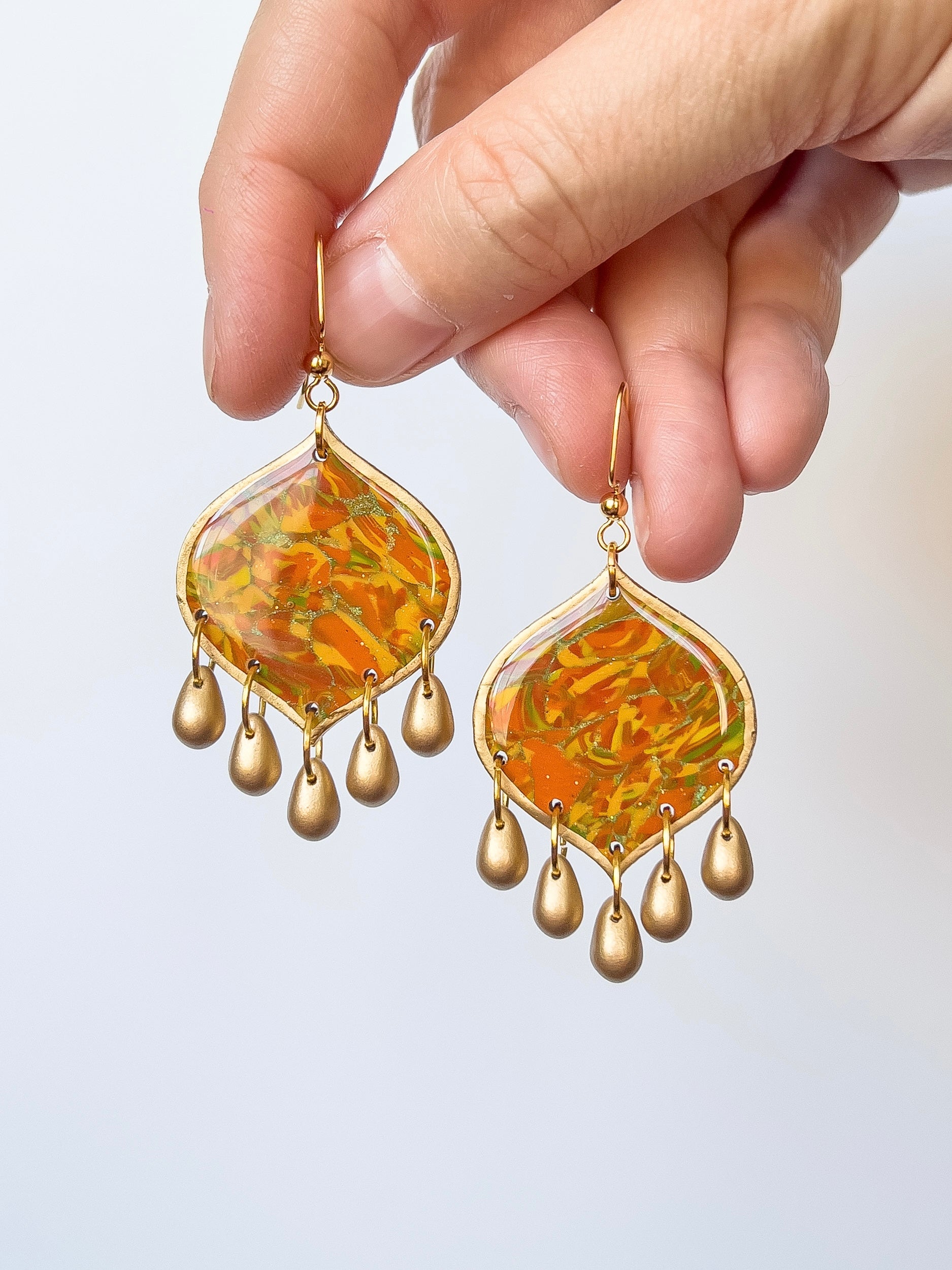 Autumn Confetti Beaded Portal Dangles - BlueBassoon Handmade