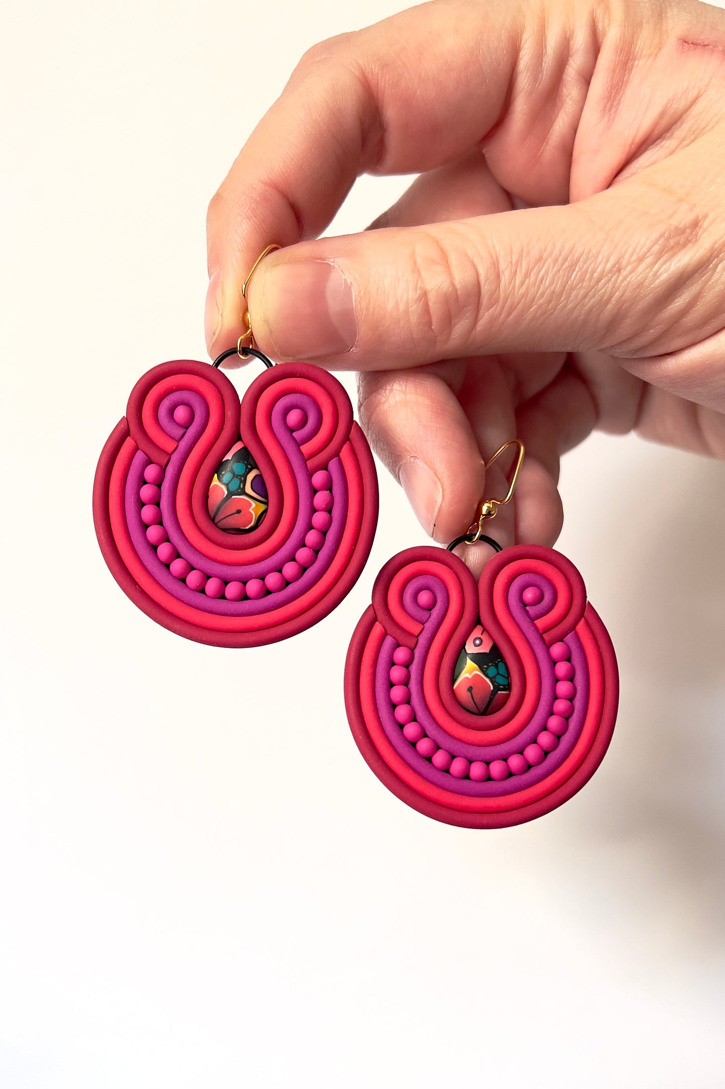 Romantic Soutache Dangles #7