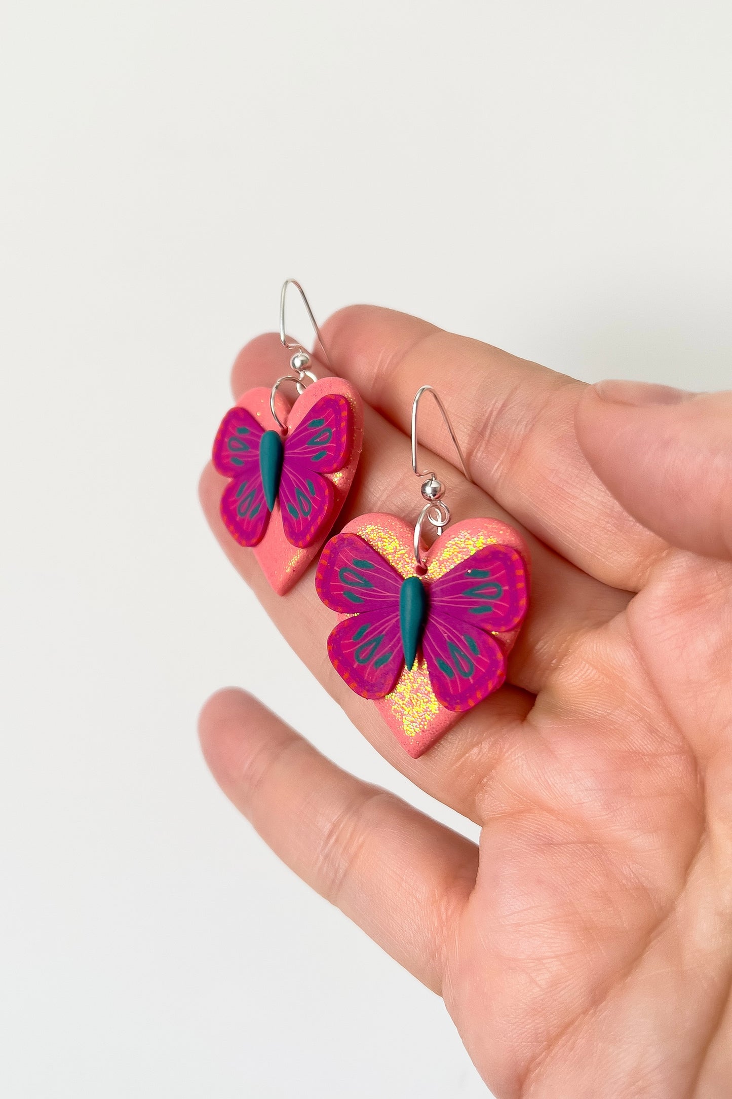 Pink Butterfly Hearts