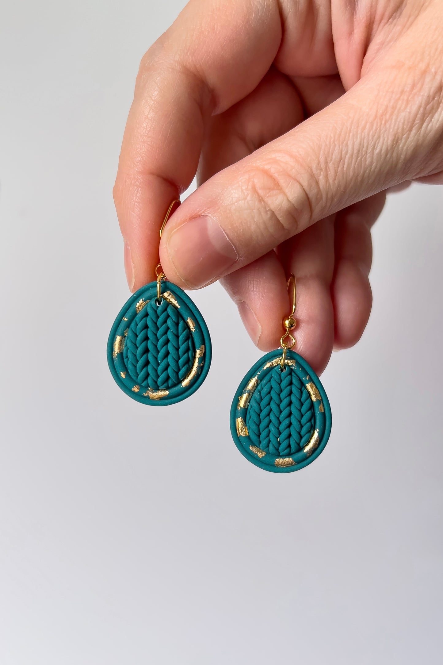 Gilded Sweater Dangles - Teal