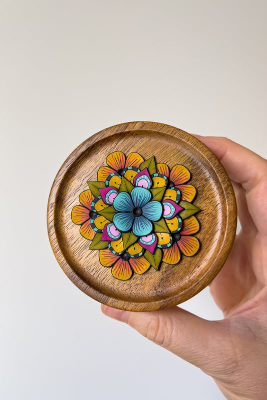 Blue and Yellow Mandala Jar