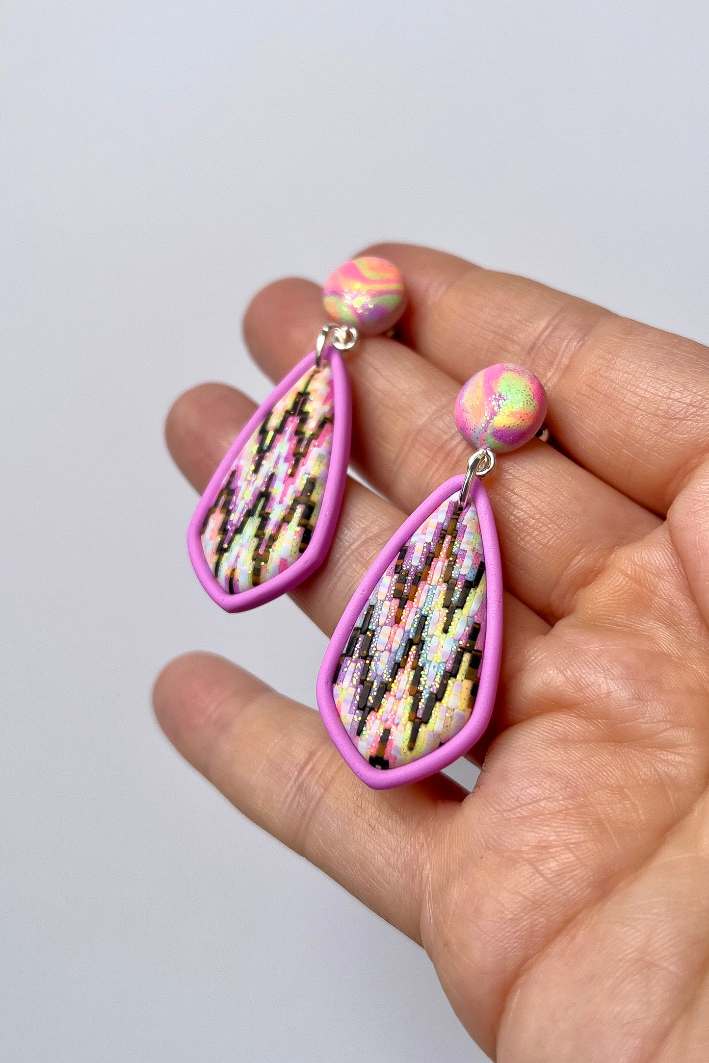 Confetti Bargello Diamond Dangles