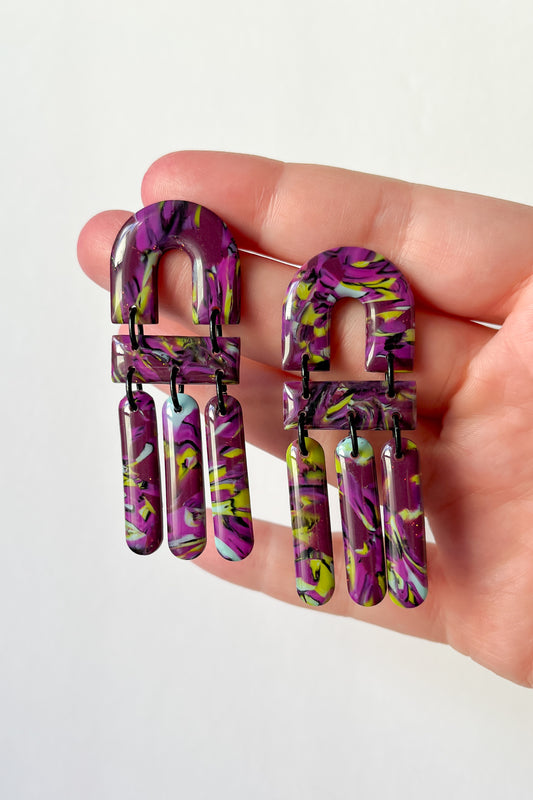 Purple and Green Fringe Arches - BlueBassoon Handmade