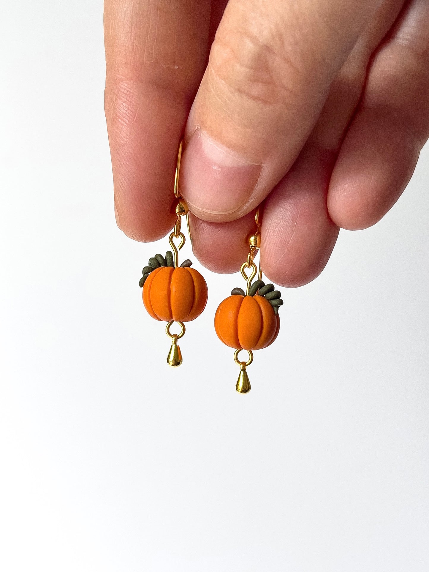 Teeny Tiny Pumpkin Earrings - BlueBassoon Handmade