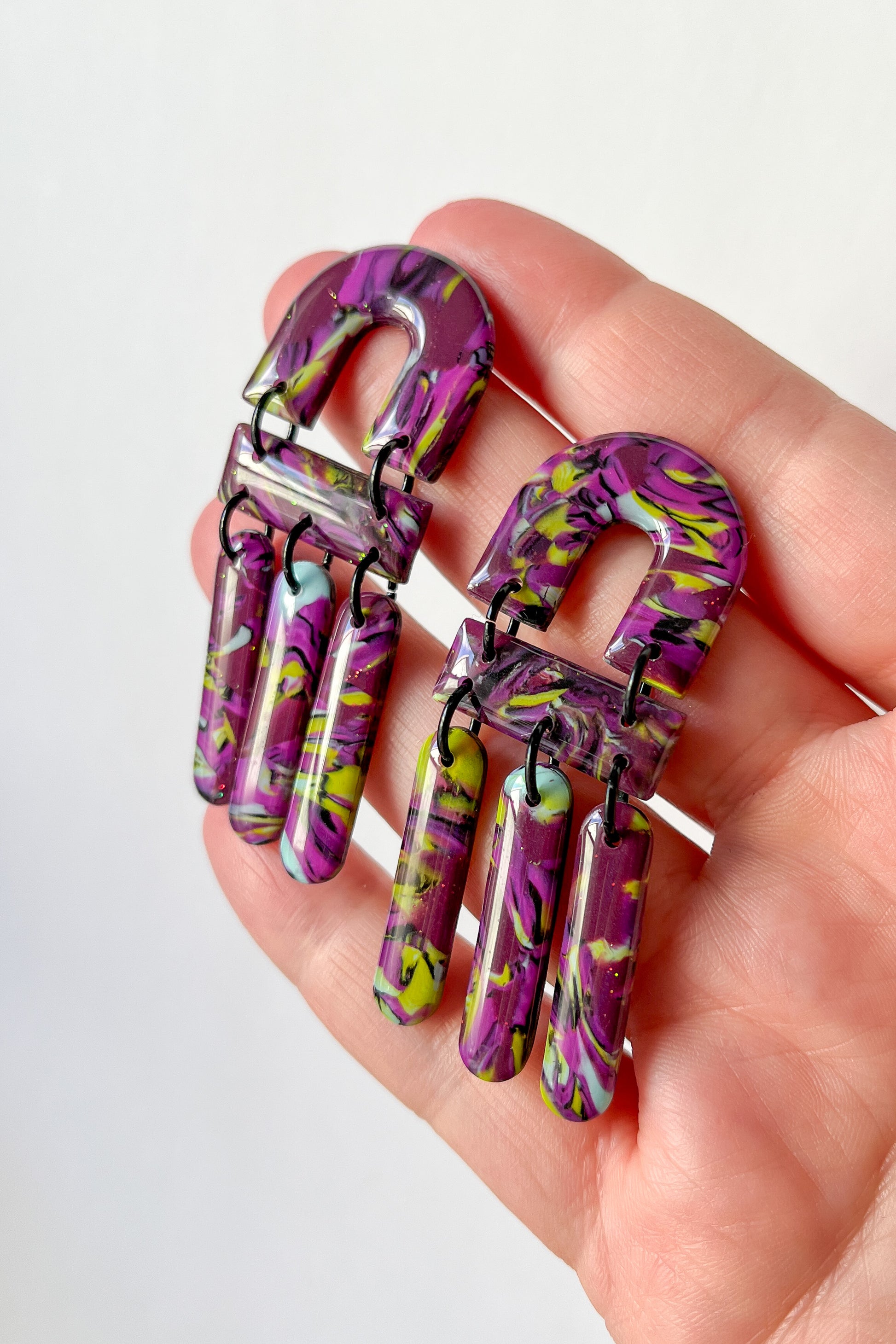 Purple and Green Fringe Arches - BlueBassoon Handmade