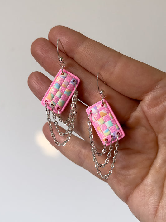 Pastel Confetti Mixtape Dangles - BlueBassoon Handmade
