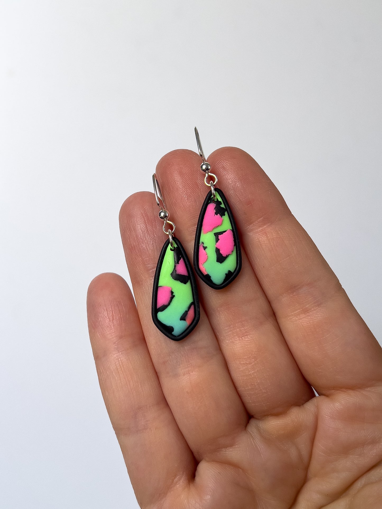 Green/Pink Neon Mini Dangles
