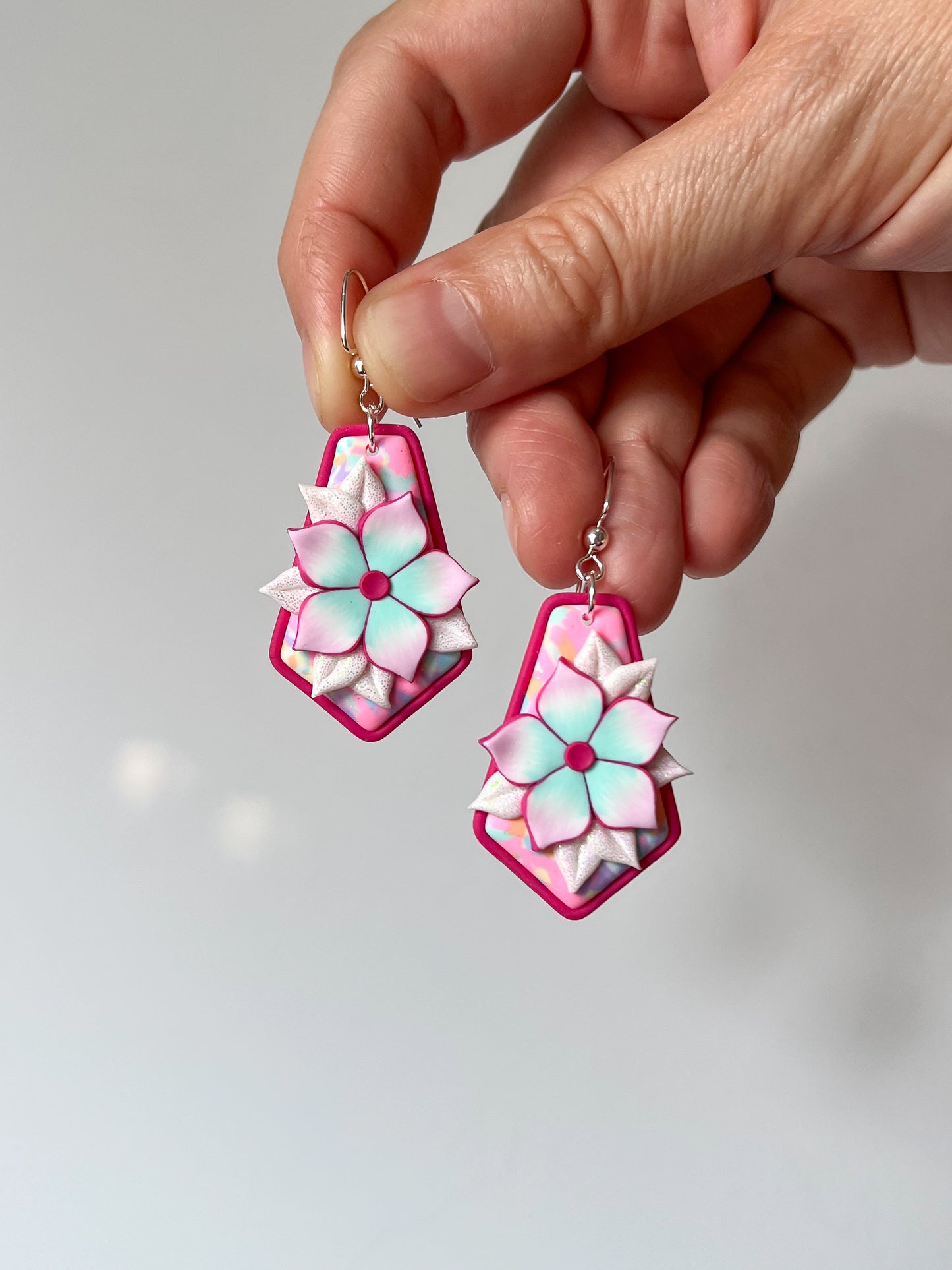 Cotton Candy Crystal Dangles